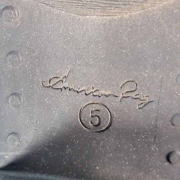 American Rag Abby Faux Suede Stacked Booties Sz 5M - Picture 7 of 11